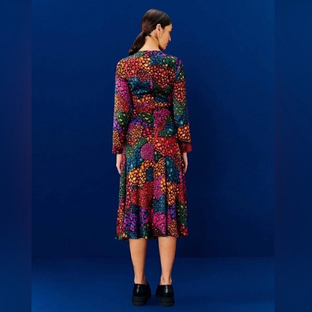 Farm Rio Rainbow Hearts Midi Dress Size S - Picture 5 of 10